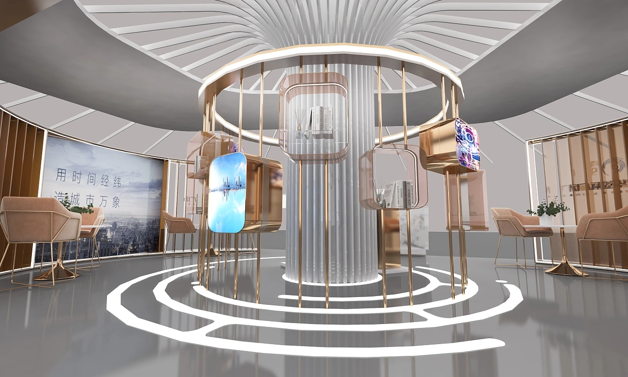商場一樓德盈房地產(chǎn)展臺設(shè)計(jì)搭建及現(xiàn)場展示案例分析